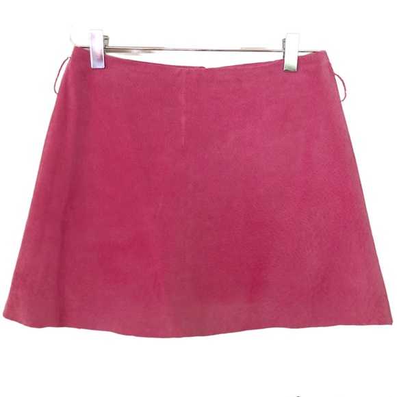 bebe Dresses & Skirts - bebe | Y2K Pink Suede Mini Skirt